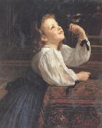 Adolphe William Bouguereau The Pet Bird (mk26) USA oil painting reproduction